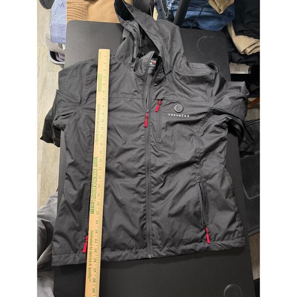 Venustas Heated Jacket Black Womens Medium Fleece Lined Windbreaker No Battery - Picture 5 of 13